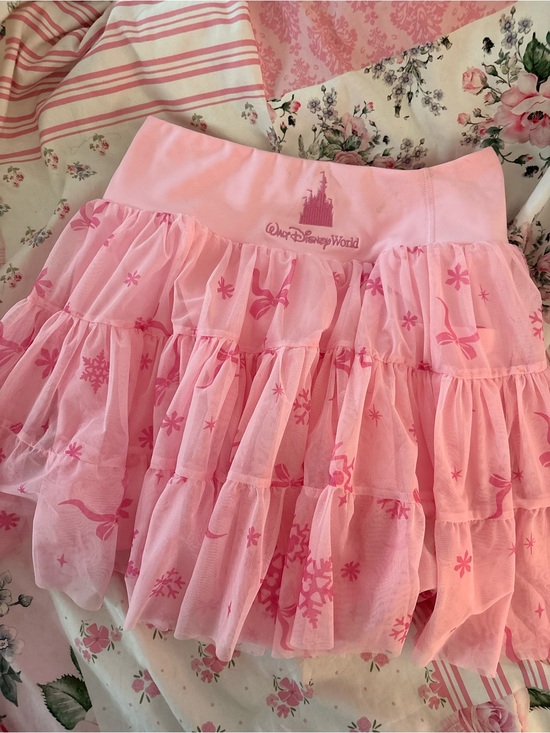 Disney Dresses & Skirts - Disney Light Pink Tiered Tulle Skirt with Castle Logo